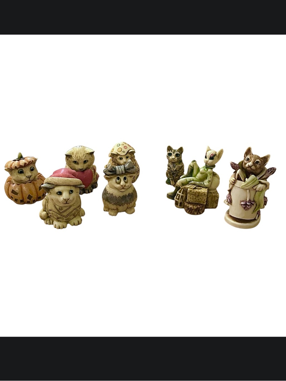 Collection of Harmony Kingdom Pot Belly’s and a Pet Parade- Cat Trinkets